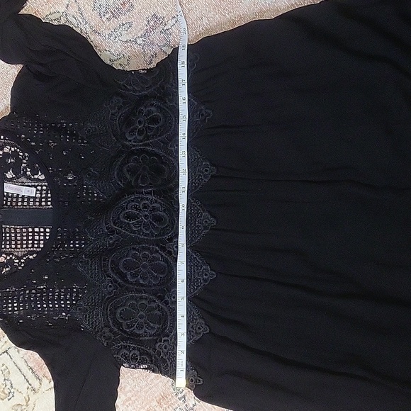 Xhilaration Split Sleeve Crochet Bodice Lined Boho Dress - Size M - Picture 12 of 12